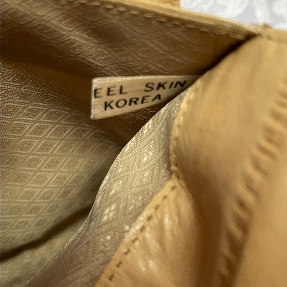 Vintage Royal Hock yellow eel skin leather wallet - Picture 6 of 6